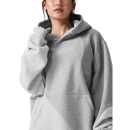alo Women's Make Waves Hoodie Athletic Heather Grey Tonal