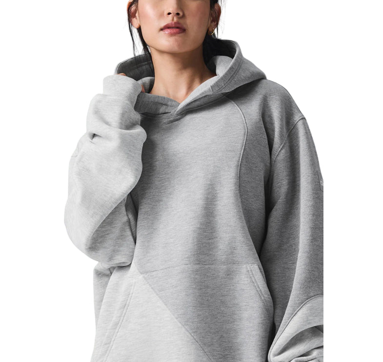 alo Women's Make Waves Hoodie Athletic Heather Grey Tonal