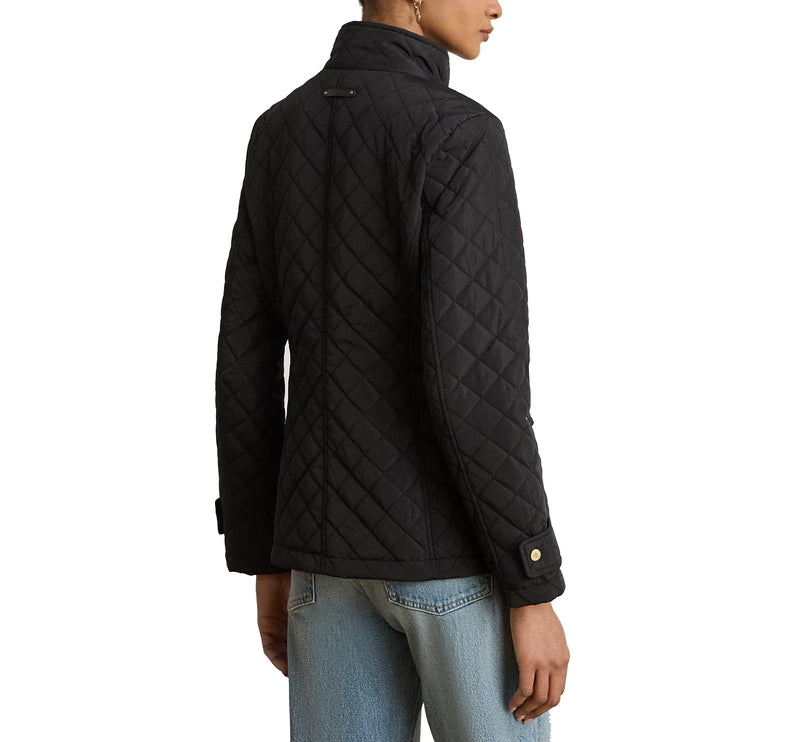 Polo Ralph Lauren Women's Diamond-Quilted Mockneck Jacket Black