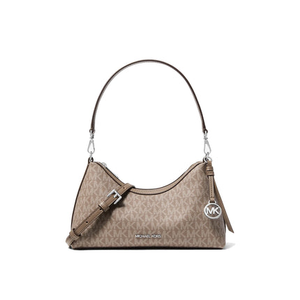Michael Kors Women's Sammy Small Signature Logo Convertible Crossbody Bag Mushroom