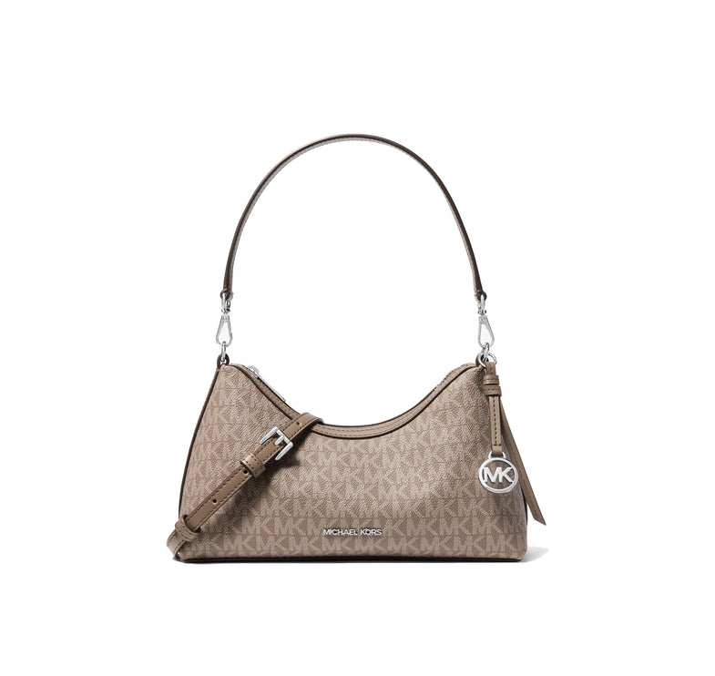 Michael Kors Women's Sammy Small Signature Logo Convertible Crossbody Bag Mushroom