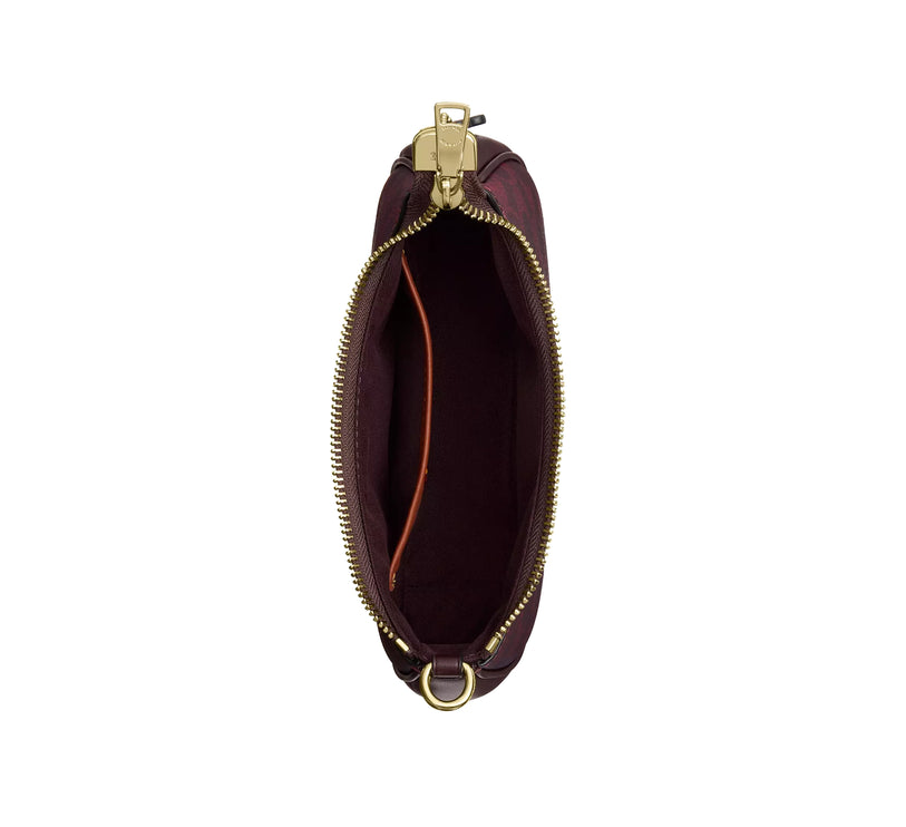 Coach Women's Teri Mini Crossbody Bag In Signature Canvas Gold/Black Currant