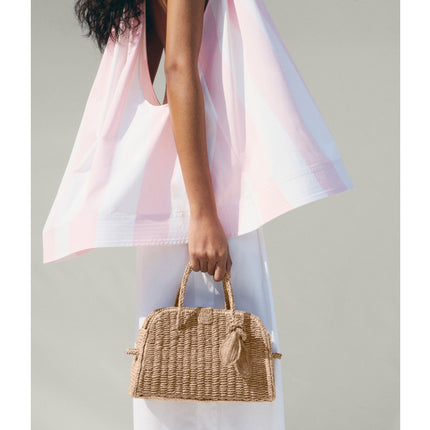 Jacquemus Women's The Small Raffia Turismo Beige