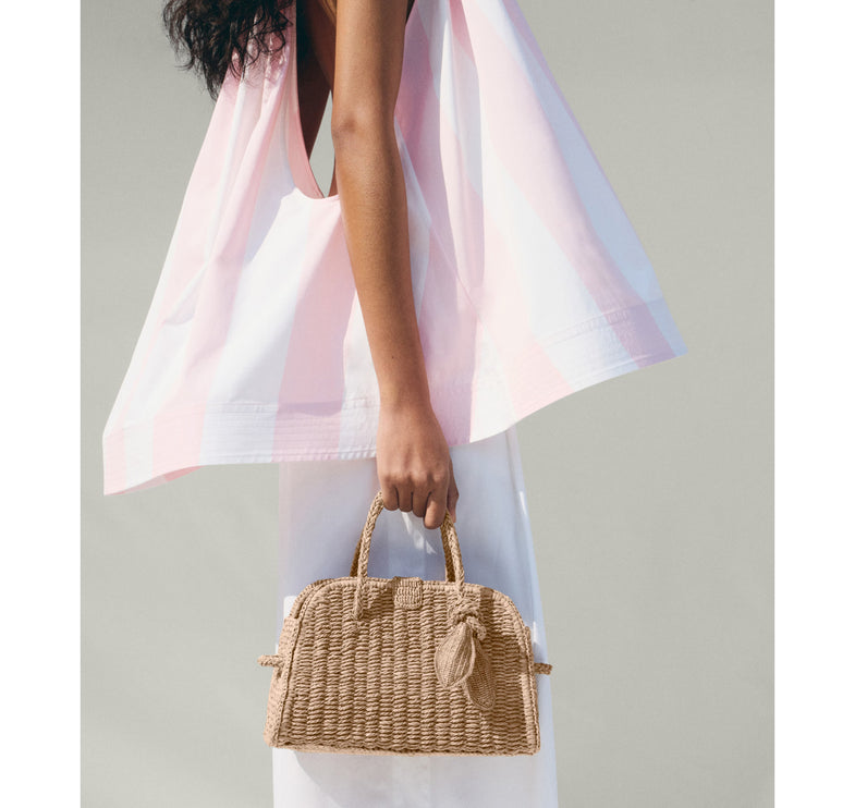 Jacquemus Women's The Small Raffia Turismo Beige