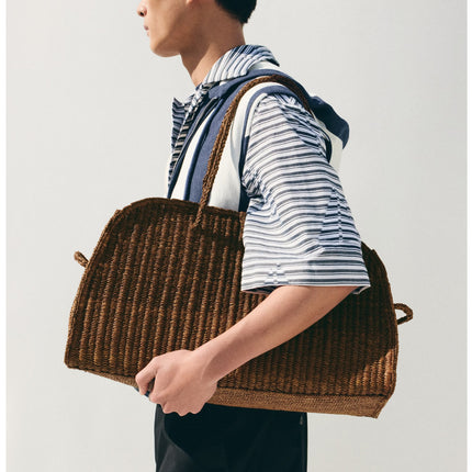 Jacquemus Women's The Large Raffia Turismo Camel