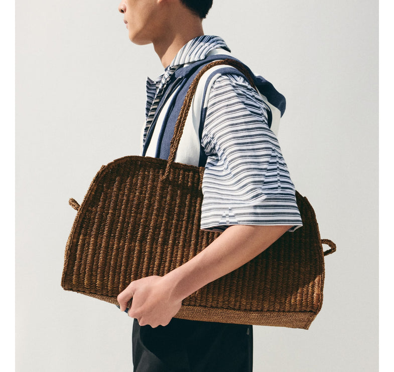 Jacquemus Women's The Large Raffia Turismo Camel