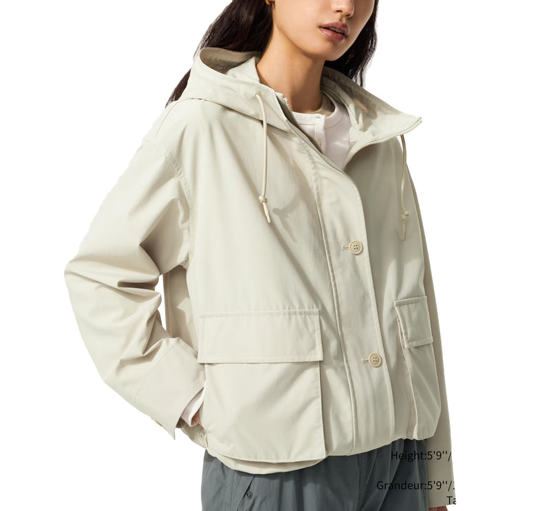 Uniqlo Women's Utility Cotton Blend Parka 31 Beige