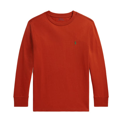 Polo Ralph Lauren Boy's Cotton Jersey Long-Sleeve Tee Varsity Orange