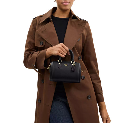 Coach Women's Mini Rowan Crossbody Bag Gold/Black