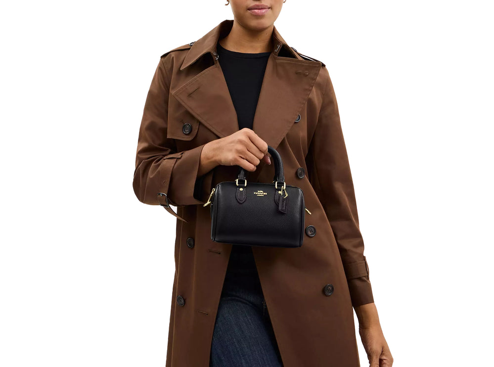 Coach Women's Mini Rowan Crossbody Bag Gold/Black