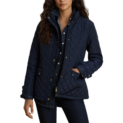 Polo Ralph Lauren Women's Diamond-Quilted Mockneck Jacket Dark Navy