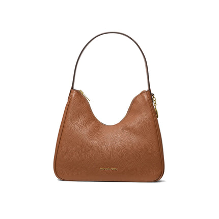 Michael Kors Women's Nayla Small Pebbled Leather Hobo Shoulder Bag Luggage