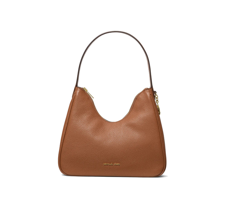 Michael Kors Women's Nayla Small Pebbled Leather Hobo Shoulder Bag Luggage