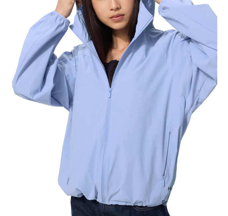 Uniqlo Women's Pocketable UV Protection Parka 60 Light Blue