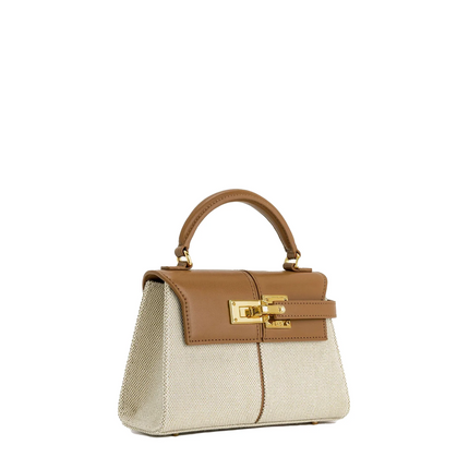 JW PEI Women's Elise Top Handle Bag Brown Canvas