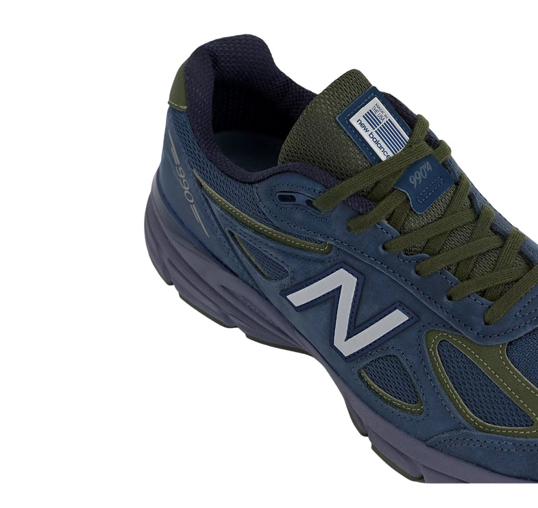 New Balance Made in USA 990v4 NB Navy with Meteorite and Kombu U990BG4