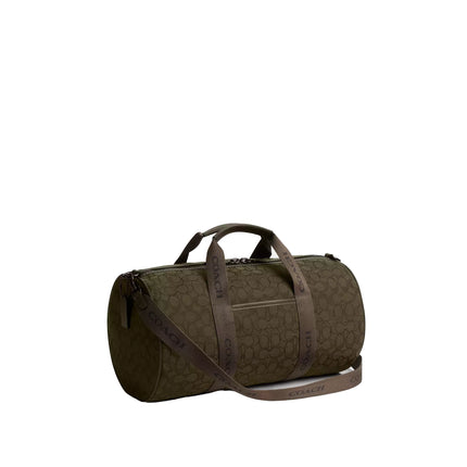 Coach Men's Theo Duffle In Signature Jacquard Olive Drab