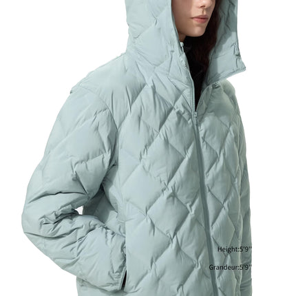 Uniqlo Women's PUFFTECH Parka 60 Light Blue