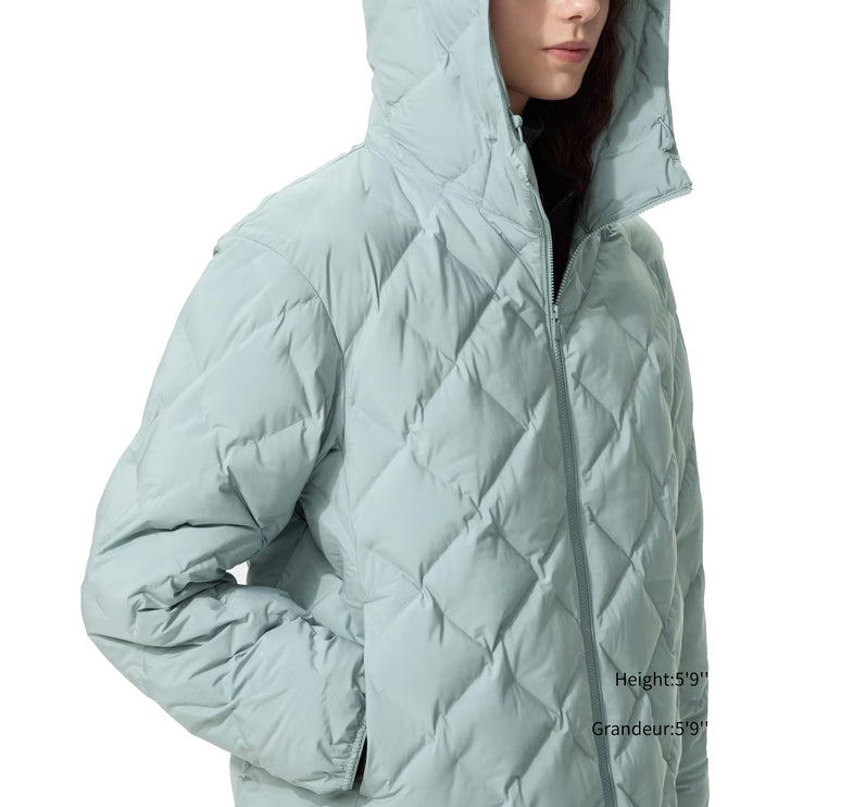 Uniqlo Women's PUFFTECH Parka 60 Light Blue