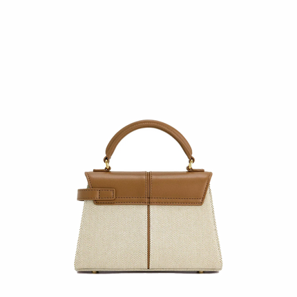 JW PEI Women's Elise Top Handle Bag Brown Canvas