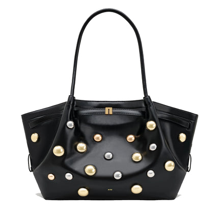 JW PEI Women's Hana Large Studded Tote Bag - Dark Black