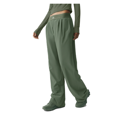 alo Women's Suit Up Trouser (Short) Bamboo Green