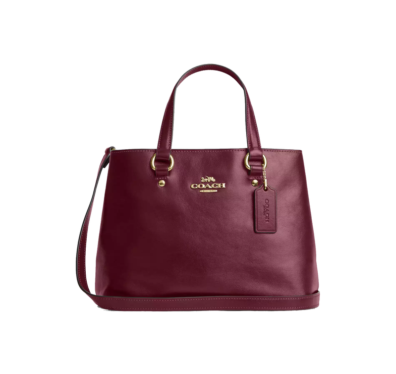 Coach Women's Station Carryall Bag Gold/Dark Cherry