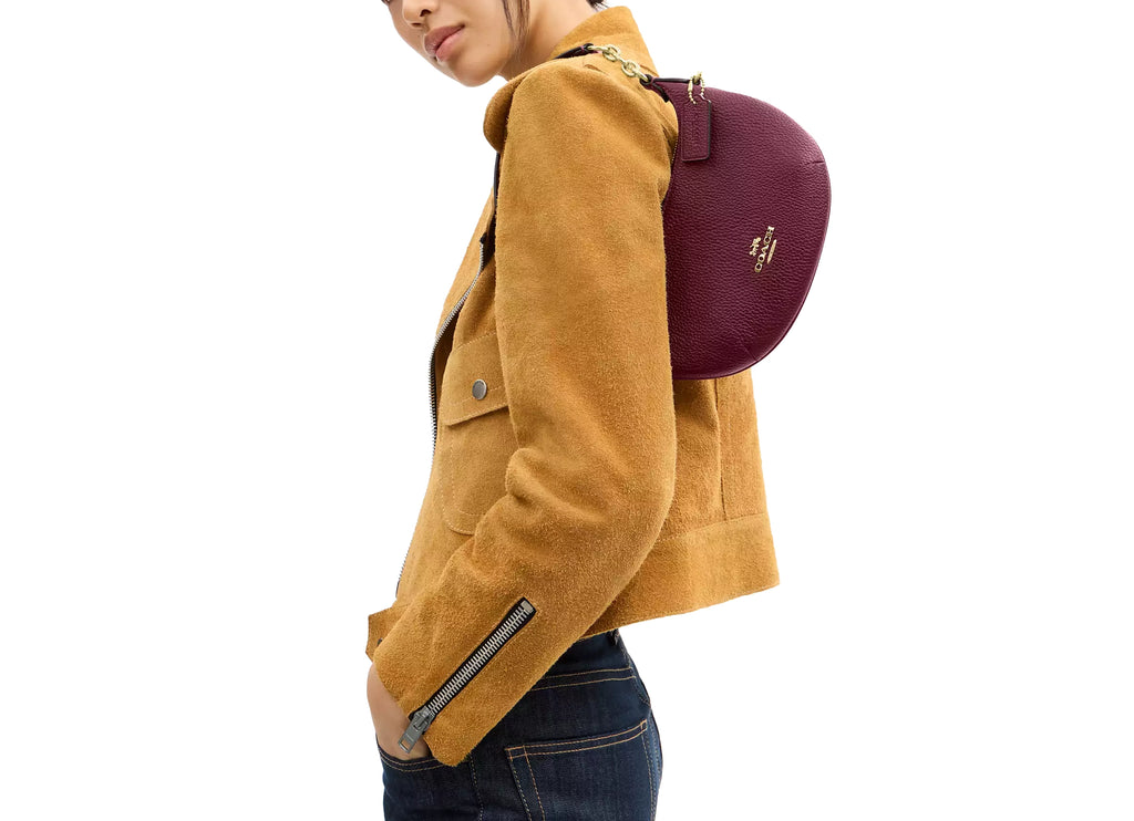 Coach Women's Mini Payton Bag Gold/Dark Cherry