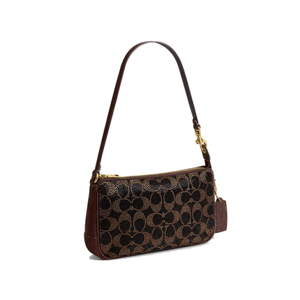 Coach Women's Plaza Bag With Crystal Signature Brass/Dark Chocolate