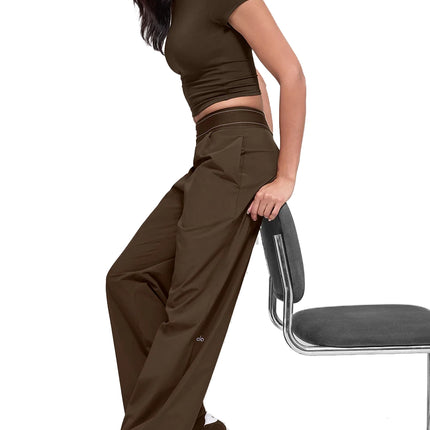 alo Women's Suit Up Trouser (Long) Espresso