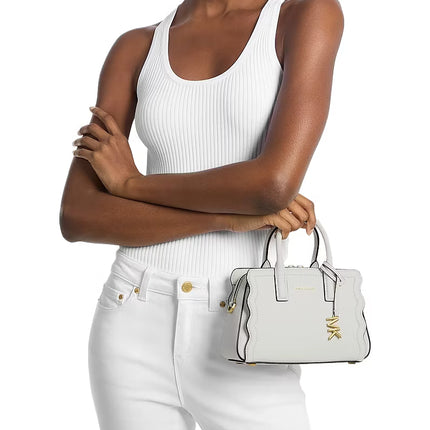 Michael Kors Women's Laila Extra-Small Pebbled Leather Convertible Crossbody Bag Eggshell