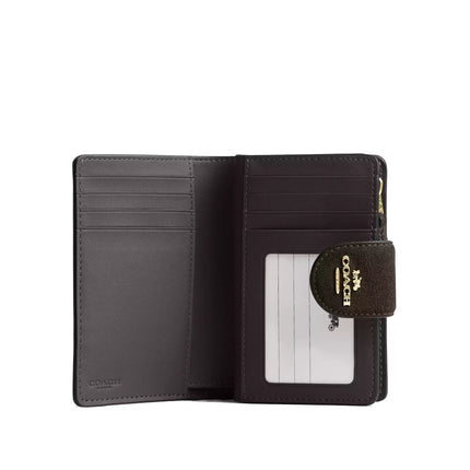 Coach Women's Medium Corner Zip Wallet Gold/Ebony
