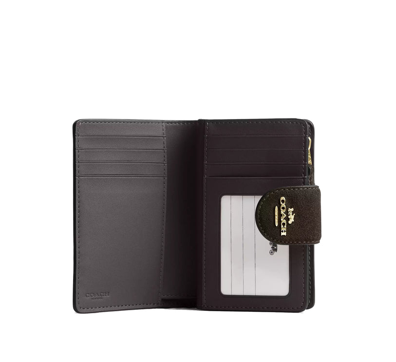 Coach Women's Medium Corner Zip Wallet Gold/Ebony