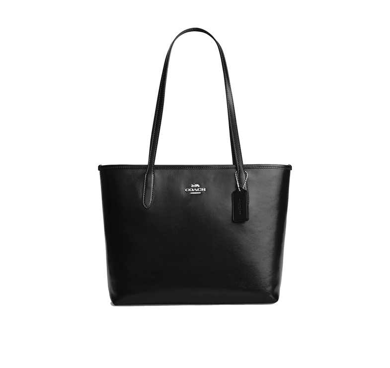 Coach Women's Medium City Tote Bag Silver/Black