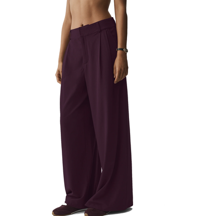 alo Women's High-Waist Dreamscape Trouser (Regular) Rich Bordeaux