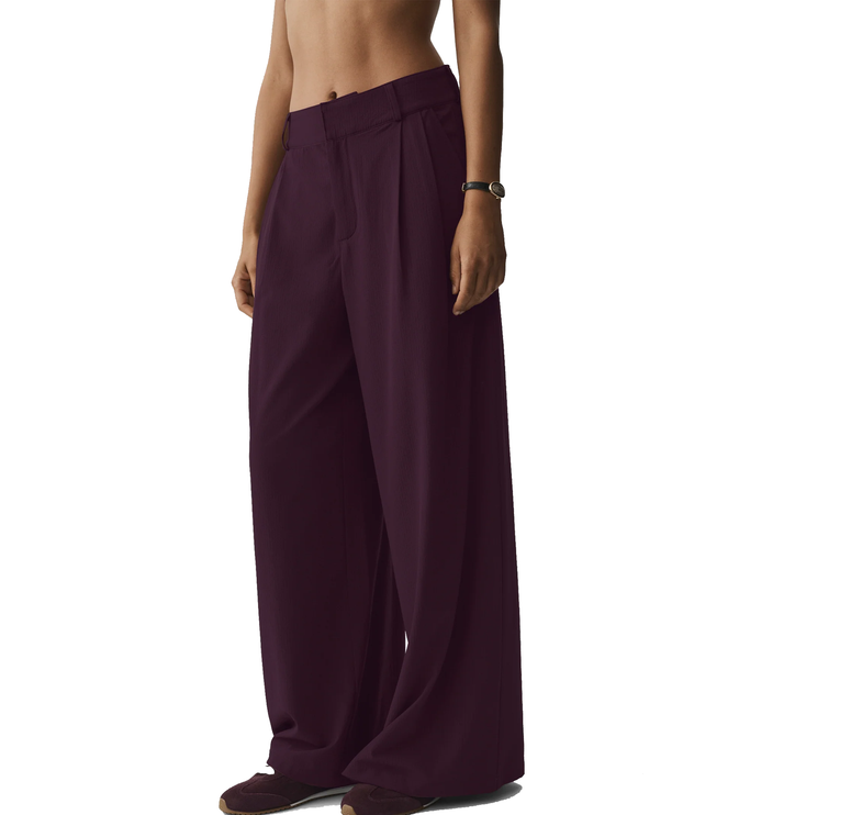 alo Women's High-Waist Dreamscape Trouser (Regular) Rich Bordeaux