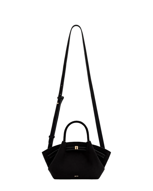 JW PEI Women's Hana Mini Faux Suede Tote Bag Black/Gold
