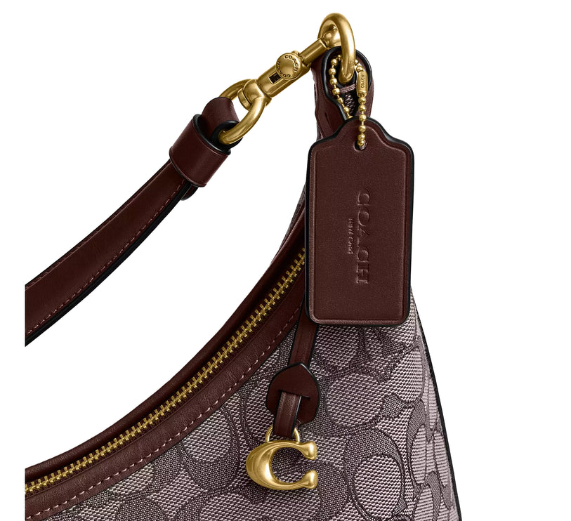 Coach Women's Juliet Shoulder Bag 38 In Signature Jacquard Brass/Oak Maple