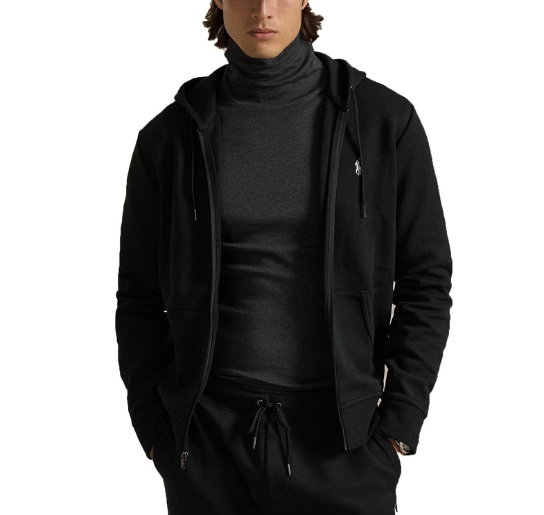 Polo Ralph Lauren Men's Double-Knit Full-Zip Hoodie Polo Black