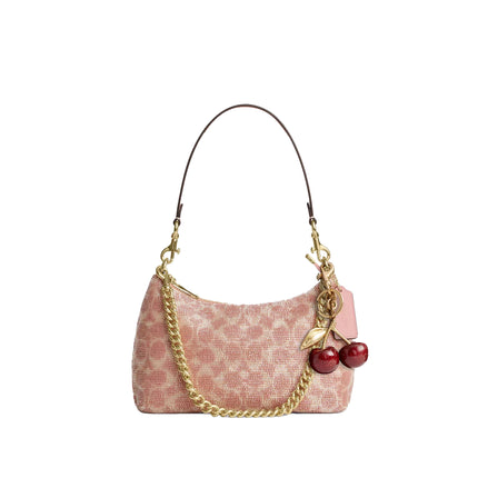 Coach Women's Teri Shoulder Bag In Signature Satin Gold/Pink