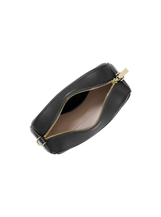 Michael Kors Women's Jet Set Small Leather Camera Crossbody Bag Black