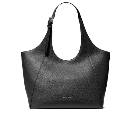 Michael Kors Women's Bernie Large Pebbled Leather Tote Bag Black