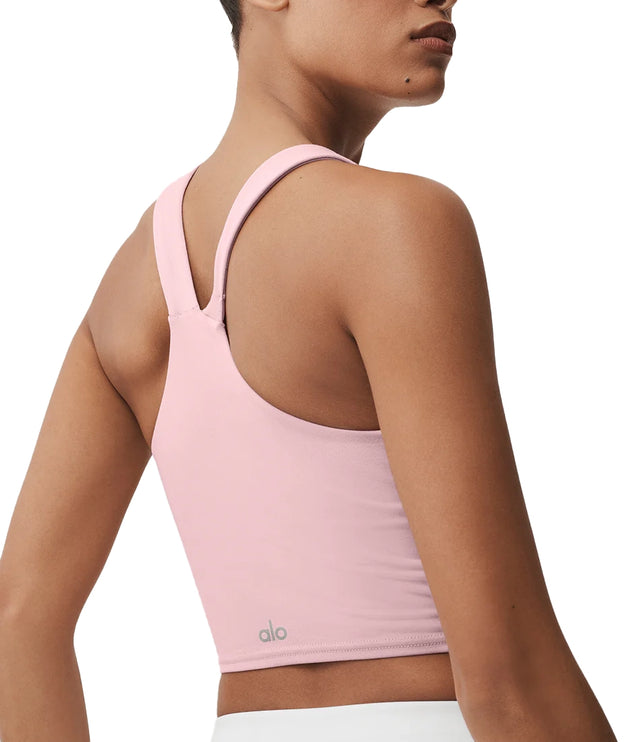 alo Women's Airbrush Real Bra Tank Vintage Pink