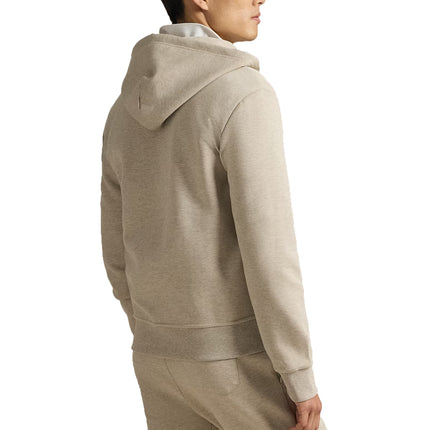 Polo Ralph Lauren Men's Double-Knit Full-Zip Hoodie Tuscan Beige Heather