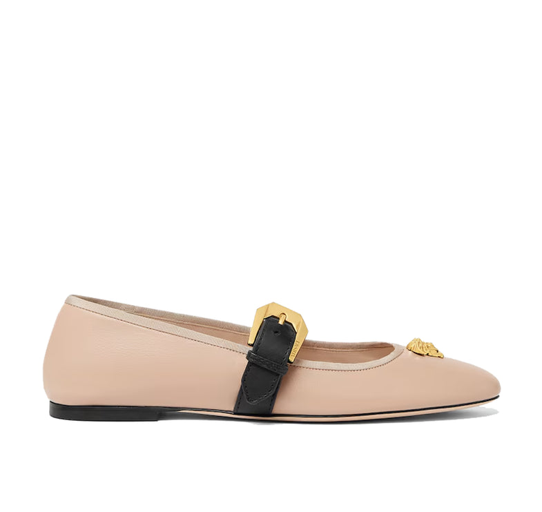 Versace Women's La Medusa Nappa Ballerinas Light Pink
