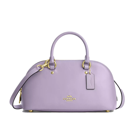 Coach Women's Lara Satchel Bag Gold/Lilac