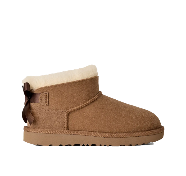UGG Big Kids' Ultra Mini Bailey Bow Chestnut