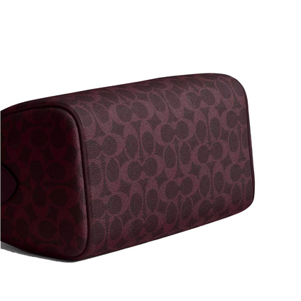 Coach Women's Rowan Satchel Bag In Signature Canvas Gold/Black Currant Multi
