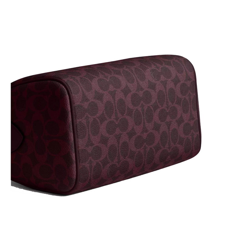 Coach Women's Rowan Satchel Bag In Signature Canvas Gold/Black Currant Multi