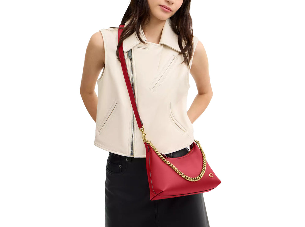 Coach Women's Juliet Shoulder Bag 25 Brass/Poppy